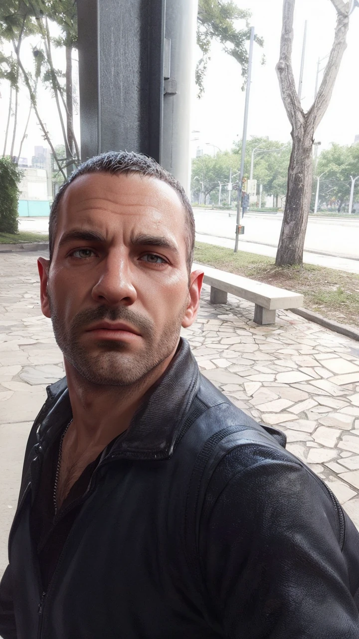 Make a gta game version. Niko balac personagem. 3d version. Gta Iv grafics background new York 