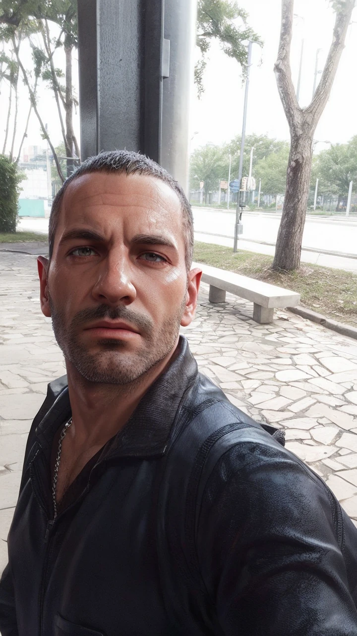 Make a gta game version. Niko balac personagem. 3d version. Gta Iv grafics background new York