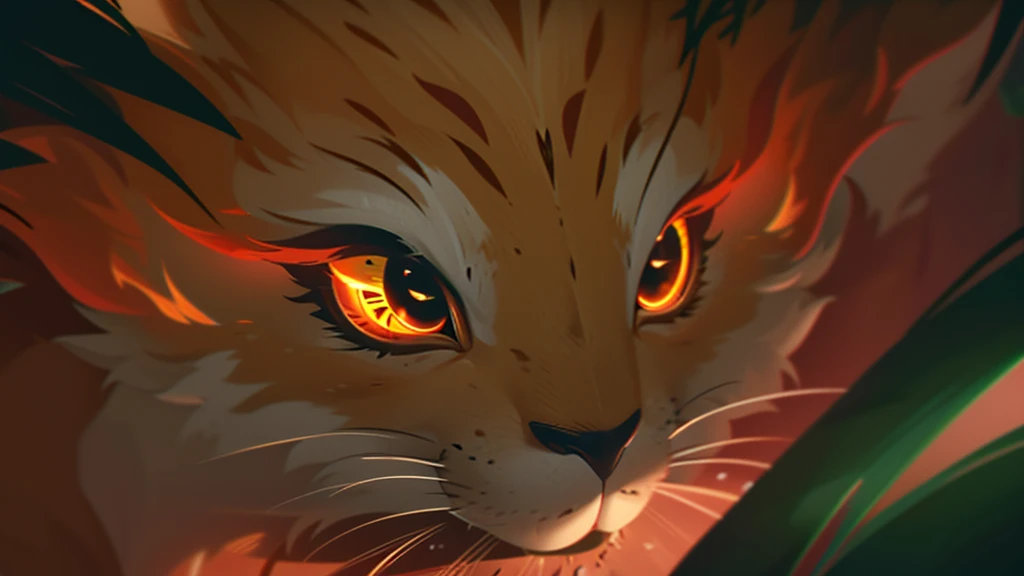 a close-up of animal's in the middle of the jungle, cinematic 4k, rpg game style, flame trailer film, detailed texture, intense lighting, dramatic shadows, vibrant colors, realistic fur, piercing gaze, ultra-detailed, hyperrealistic, professional lighting, masterpiece, highly detailed, photorealistic, estetica perfeitqa sem erros