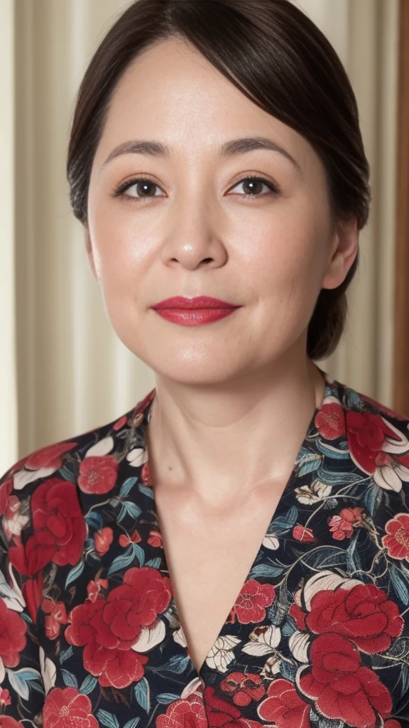 Mature Woman, 120 years old, Japanese painting, senior citizen, Eyes meet, Draw lips correctly, Red lipstick, Unbalanced large breasts, Abnormally large breasts, Super big breasts, 16K, Highest quality, Very detailed, Erotic, Very detailed肌, (Japanese), alone, Huge breasts, Mature Madam, Glamour, sexy, Chromo White Skin, Staring straight ahead,