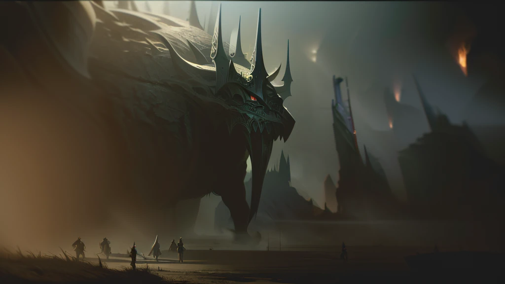 a group of rpg adventurers hunting a fantastical medieval creature, rpg, 4k, cinematic, frame, trailer, film, highly detailed, intricate, epic scale, dramatic lighting, dynamic pose, photorealistic, lush environment, fantasy elements, medieval architecture, rich colors, volumetric fog, dramatic shadows, cinematic angle, heroic characters, sense of wonder, immersive atmosphere, cinematic composition