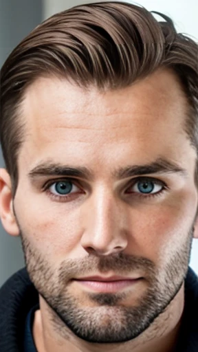 Make a 30-year-old Swedish man focus on his face