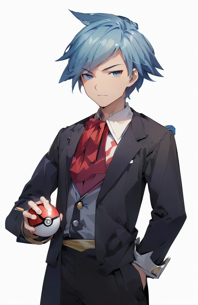 穿西裝的man,man,man , Holding POKEBALL in hand,animated cartoon man,Pokémon,pokemon anime,Smooth anime CG art, Style Art, Realistic anime art style, Extremely detailed artger, cartoon,super high quality, 8k, RAW photos, actual