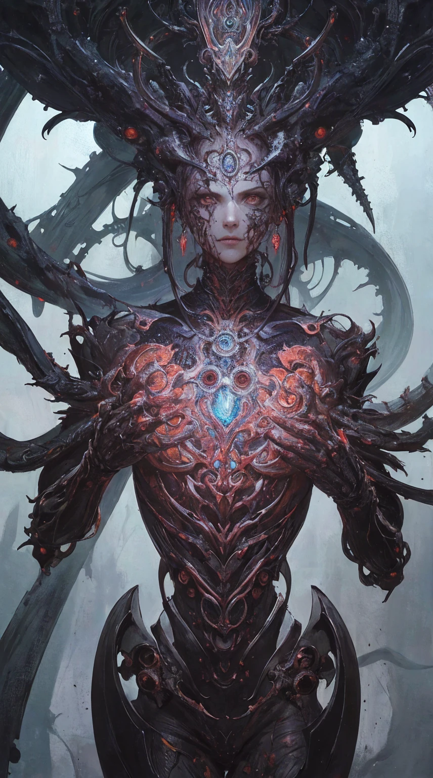 (body horror:1.4), (biomachine:1.3), (bloody:1.2), living being, (nipples), (colorful:1.2), Hans Giger, many hands, (zentangle:1.2),
oil on matte canvas, sharp details intricate, highly detailed, digital painting, rich color, smooth, sharp focus, illustration, Unreal Engine 5, 8K, art by artgerm and greg rutkowski and alphonse mucha
(masterpiece,detailed,highres:1.2),