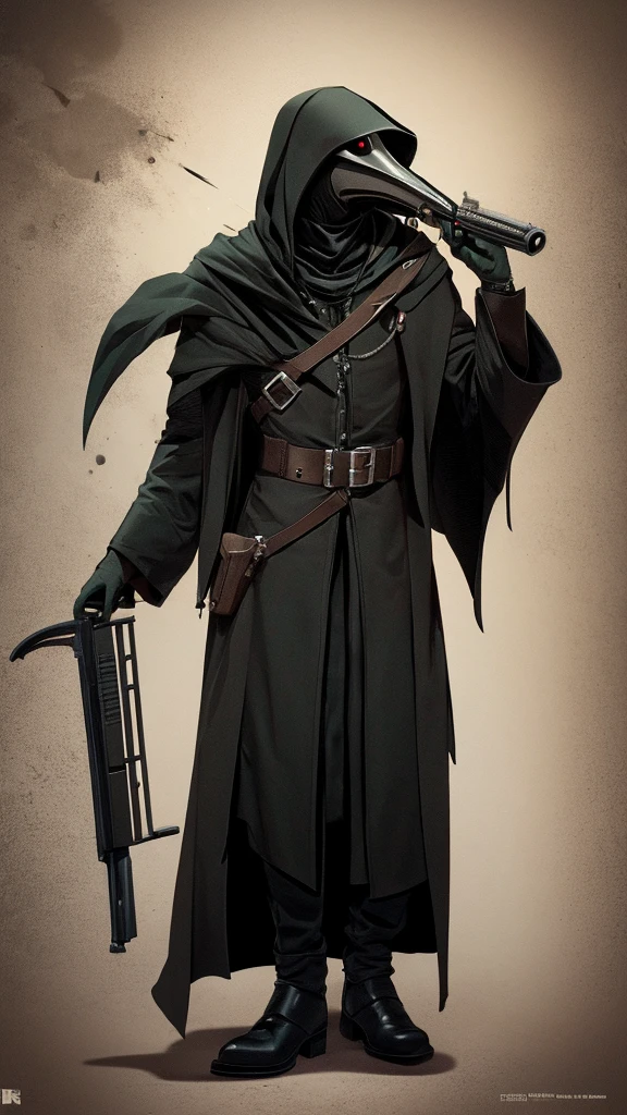 plague doctor with a shotgun