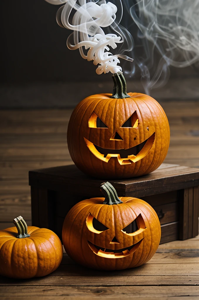 smoking pumpkin