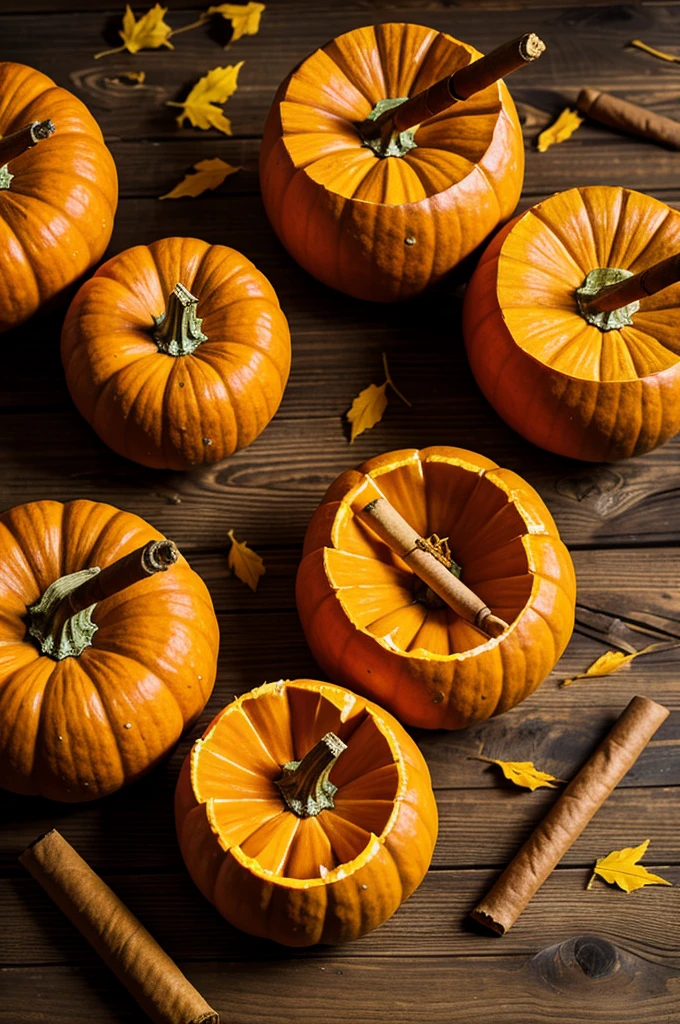 Pumpkins with cigars