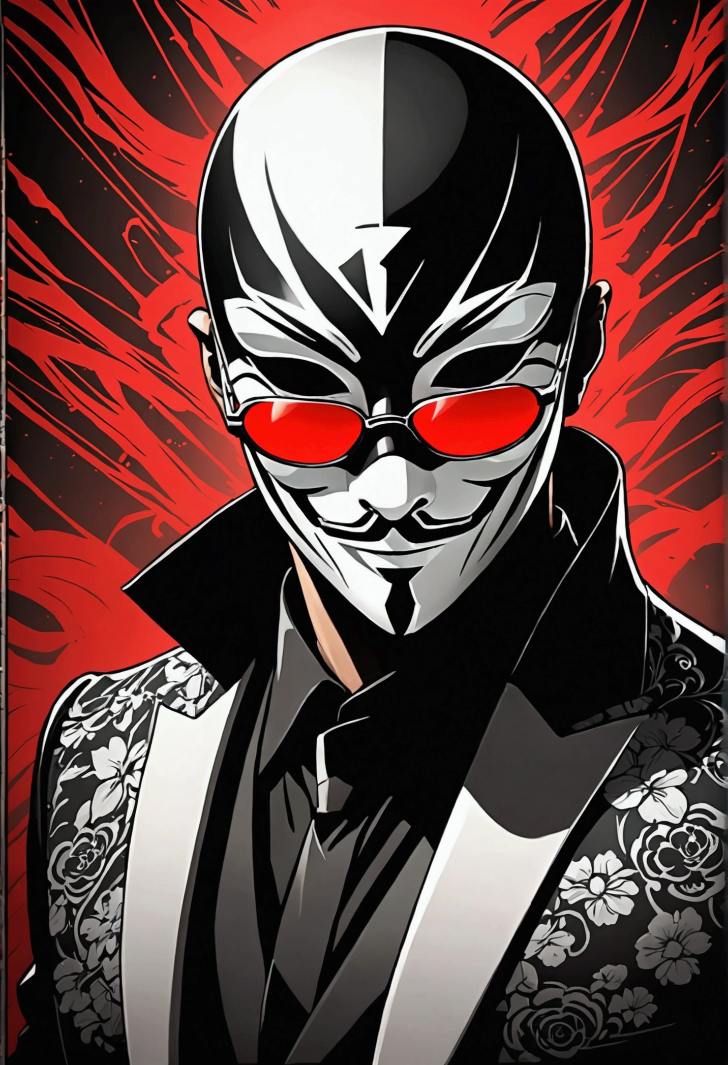sharp man with mask and sunglasses, hq 4k phone wallpaper, anonymous mask, anonymous, hacker, de capuz
