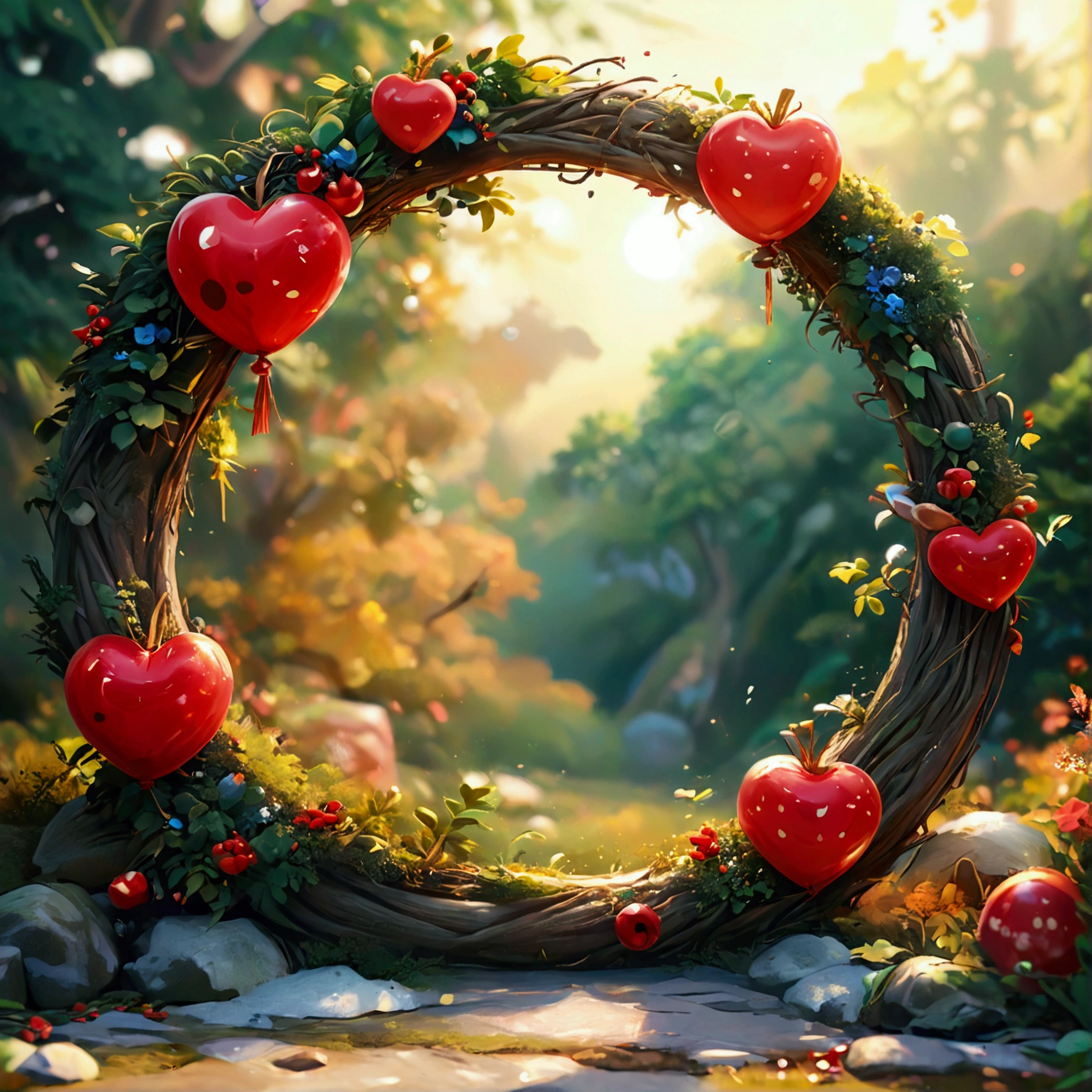 Creating icons for SNS、Use a round frame、Real Stick、Realistic illustration、Anime Style、high quality、high resolution、Heartwarming Characters、Retouching、Everyday Scenes、Fantasy backgrounds、Uses smiling cartoon characters