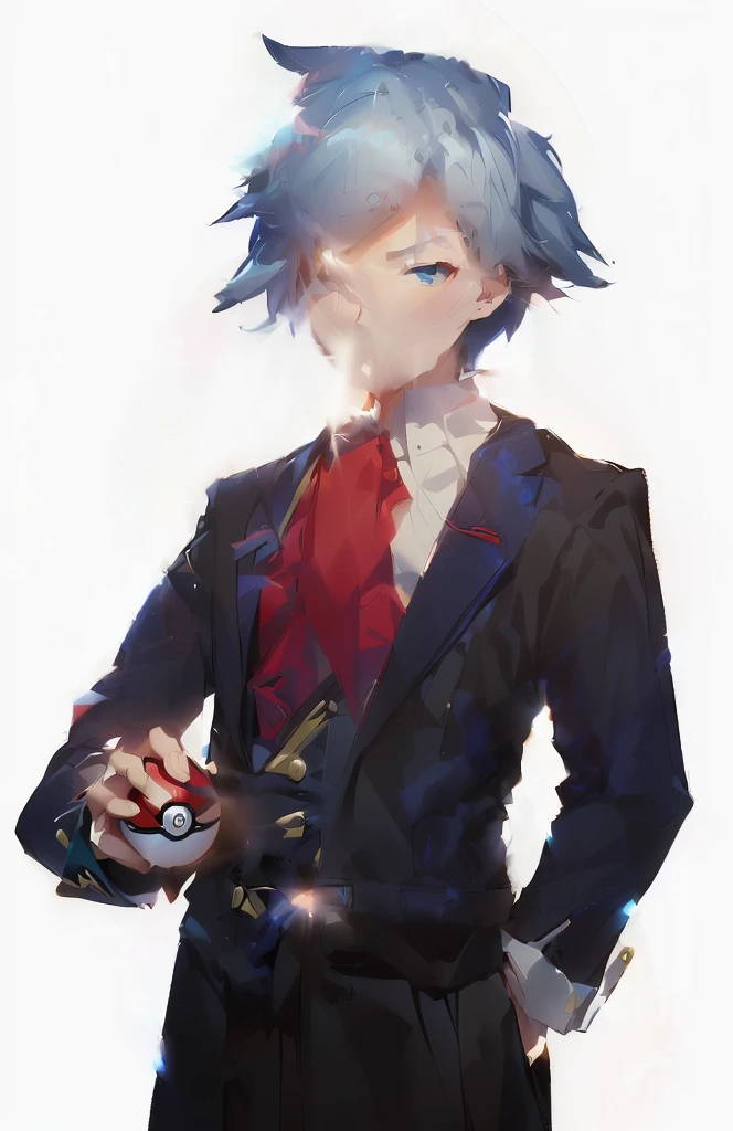 穿西裝的man,man,man , Holding POKEBALL in hand,animated cartoon man,Pokémon,pokemon anime,Smooth anime CG art, Style Art, Realistic anime art style, Extremely detailed artger, cartoon,super high quality, 8k, RAW photos, actual