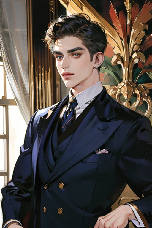 (highres:1.2),handsome man in elegant suit,stylish guy in professional attire,confident man in formal office clothes,chic and sophisticated man in business suit,charming gentleman with impeccable style,fashionable male model in tailored suit,attractive male executive with a commanding presence,smartly dressed man with irresistible charm,exquisitely dressed man in a designer suit,dapper man looking sharp in formal attire, sophisticated businessman exuding confidence,successful entrepreneur in stylish office wear,well-groomed man radiating elegance and power,classy man with a captivating aura of authority,modern gentleman commanding attention in a suit,professional man exuding charisma and charm,gorgeous guy in a tailored suit,oozing confidence and style,confident and polished man in a formal ensemble,suave and debonair man with an air of sophistication,distinguished man showing impeccable taste and class,impossibly handsome man with a killer smile,(portrait:1.2),(realistic:1.37),(bokeh,vivid colors,studio lighting),(sharp focus),(medium:1.1)