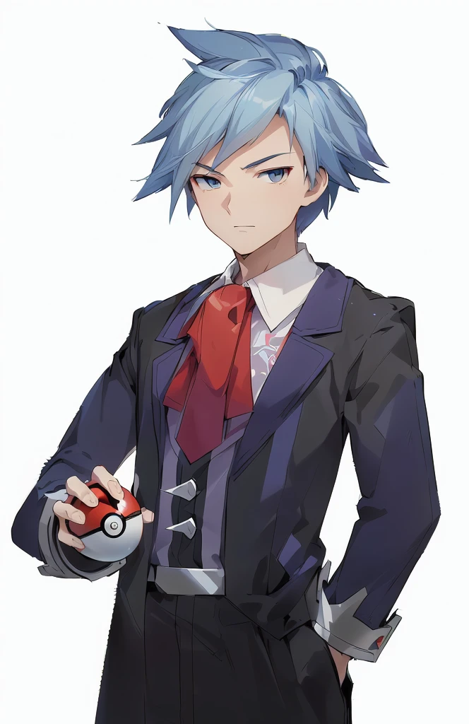 穿西裝的man,man,man , Holding POKEBALL in hand,animated cartoon man,Pokémon,pokemon anime,Smooth anime CG art, Style Art, Realistic anime art style, Extremely detailed artger, cartoon,super high quality, 8k, RAW photos, actual