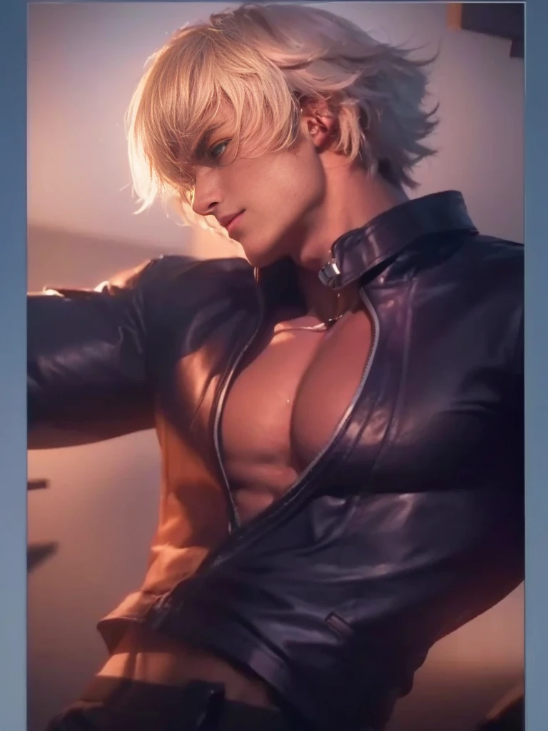 ((Best quality, 8k, Masterpiece :1.3)), upper bod, Sharp focus :1.2, handsome guy perfect figure, Highly detailed facial and skin texture, Detailed eyes, Double evelids Interir view, ferpect lighting, Glowing skin,