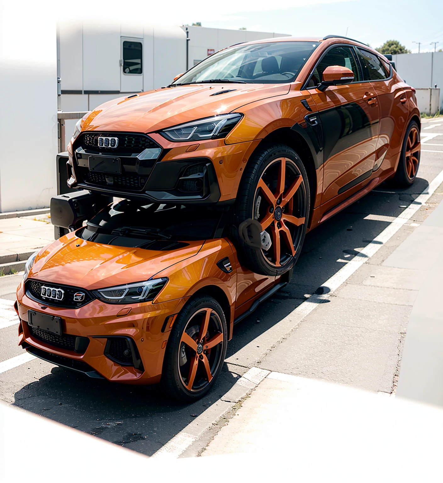2024 EVE Motors Bolt RS 5 door high tech hot hatchback painted in orange