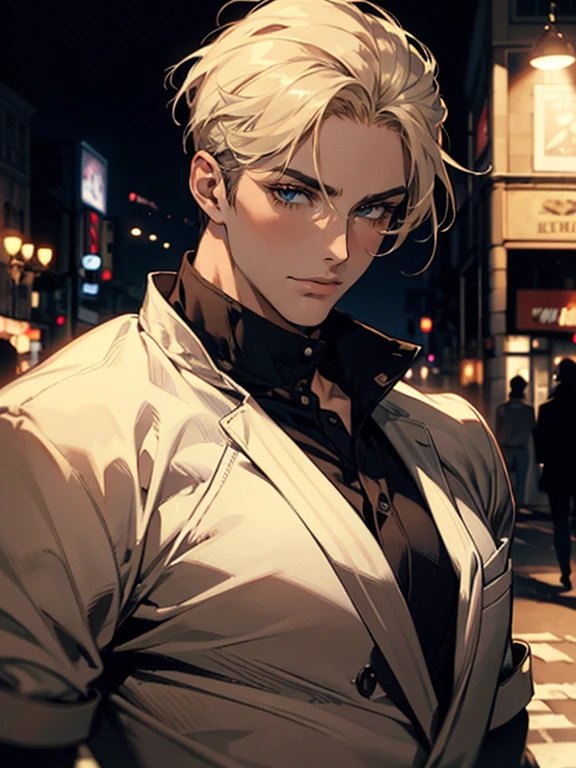 portrait of (sks man) in good mood, street fighter, attractive male, character design, dynamic lighting, cool and bright tint, painting by gaston bussiere, craig mullins, j. c. leyendecker, tom of finland