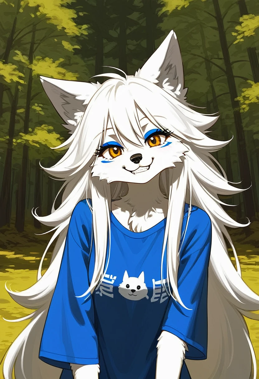 posing, female, 30 years, Cute, Eyeliner, long hair, Li p biting smile, blue shirt, eyes in the bedroom, antr o, wolf ears, (White fur:1.5), baggy shirt, wolf, forest background, 8 K, it's empty here, (Best quality, masterpiece), Blue eyes, fabulous, ultra clarity, 4K, excellent quality, high detail, close-вверх, bare che st,, cum on face, sex oral dick oral, The human peni s, Zoophilia, cute sucks dick, sucks gently, caresses with tongue, sperm dripping from mouth, balls dick, balls shaved, big dick, juicy dick, touches eggs with hands, plays with eggs, tits naked, nipples, blowjob s Dick, sex blowjobs Dick, sucks human dick, секс минет, берёт в рот, открыла рот, кончает в рот, сиськи, показывает голую грудь, минет, blowjobs