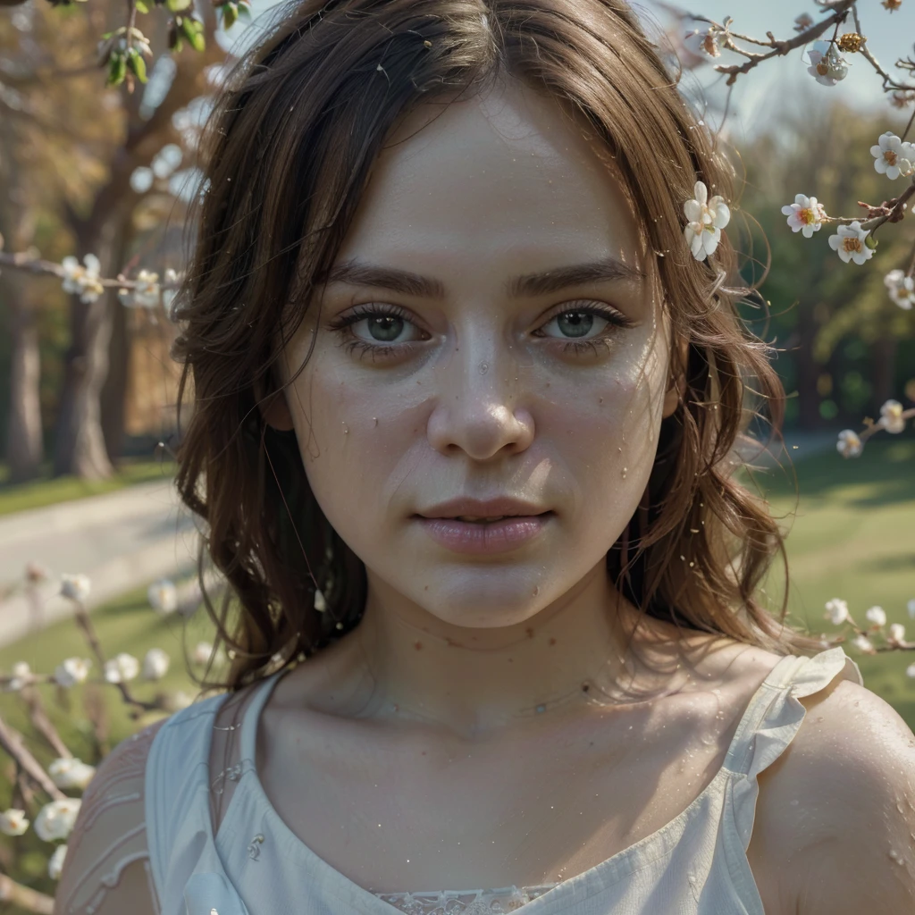 RAW,(high detailed skin:1.2),8k,uhd,high quality,film grain,(best quality,realistic,masterpiece,high resolution,extremely detailed wallpaper1:2),perfect lighting,(very detailed CG:1.5),detail fingers,detail face,1girl,(((white dress))),in van gogh's apricot blossoms,flower,(depth of field:1.5),( blurry foreground),blurry,(((blurry background))),full body,blue sky,branch,morning light,spring \(season\),light color,