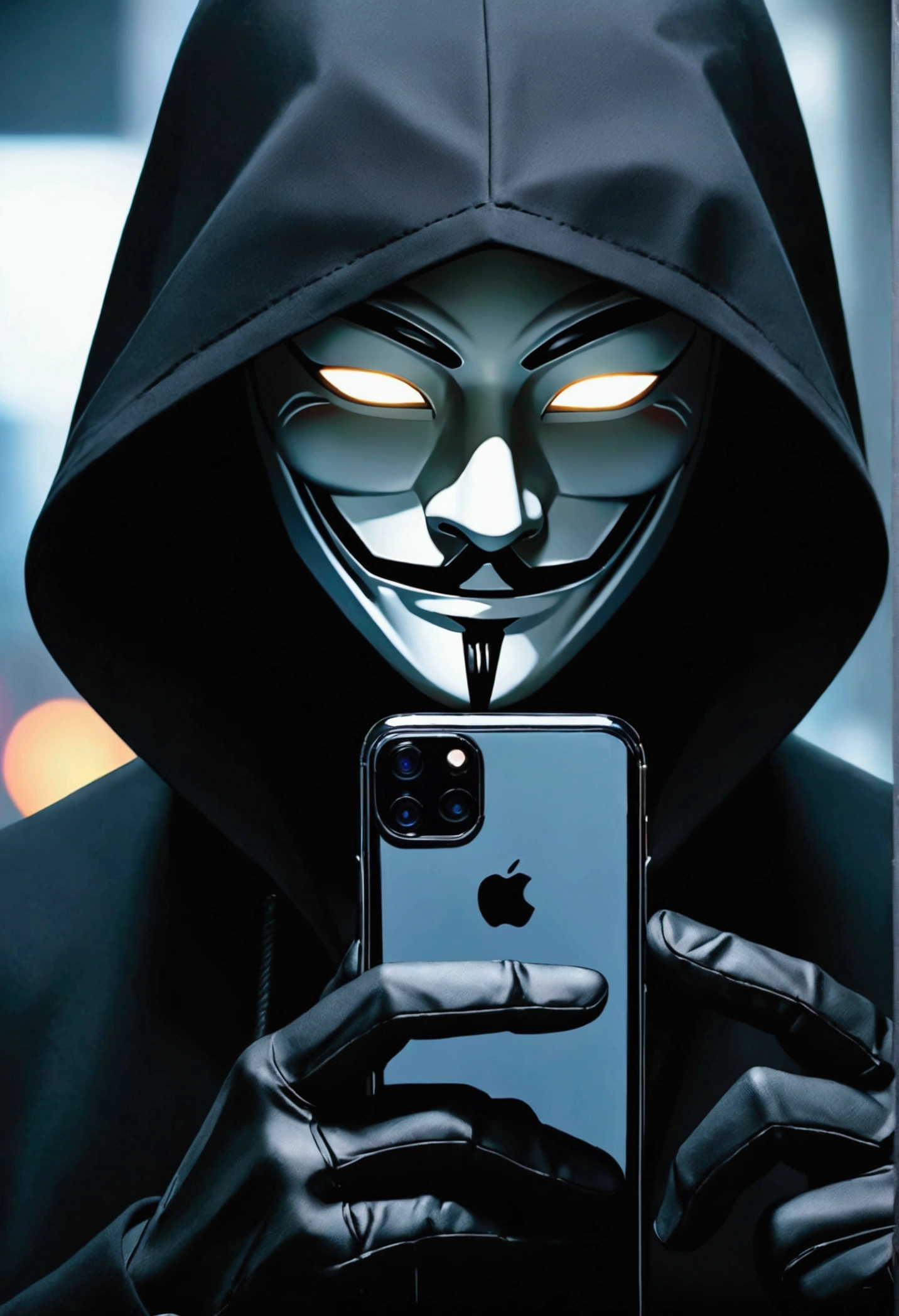 sharp guy with hood and black mask holding a smartphone, hq 4k phone wallpaper, phone wallpaper, phone wallpaper hd, hd phone wallpaper, anonymous, 4 k wallpaper, 4 k wallpaper, anonymous, anonymous mask
