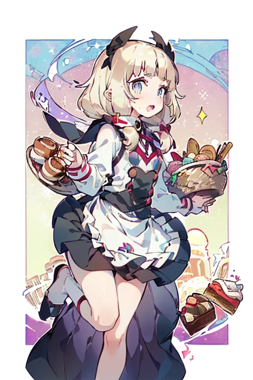 (perky chest:1.2), (pointed chest:1.2),(((Black Tunic:1.3))),(((cakes and bread in the basket),Cute and beautiful girl,Cute round face,Cute smile,with blush cheeks,Red Lip,a girl 22 years old, nsfw:1.2, beautiful body:1.3), shinny skin, BREAK, ((alice in the wonderland:1.3, cute, kawaii, lovely, funny, a girl falling down from sky:1.3, girl flying in sky:1.2, girl floating in air:1.3, rolling upskirt by wind:1.5, (with sparkling eyes and a contagious smile),open mouth, Looking at Viewer, surprised, putting hands on crotch over the skirts:1.35)), BREAK, ((floating things as follows:1.3, PlayingCards, Trump, tea cup, tea pot, tea spoons, pocket watch:1.3, lip sticks, candies:1.2, cookies, jam bottles, classical door_keys)), ((long purply_Blue dress :1.5, wearing long flaired skirt:1.3, the skirt is blowing:1.3, cute White Apron, black stockingedium long platinum-blonde hair:1.2, twin tail hair:1.6, tied hair with a large ribbon), (Blue eyes, bright pupils with highlights, detailed eyes), (lying down on your back:0.7, spreading legs with rising up straight:0.7), sexy posture, fantastic colorful art, (fantasy art:1.2, wondered images), ((correct anatomy:1.5, perfect anatomy:1.3, correct hand, small foot:1.2)),
