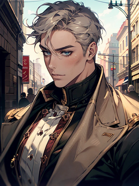 portrait of (sks man) in good mood, street fighter, attractive male, character design, dynamic lighting, cool and bright tint, painting by gaston bussiere, craig mullins, j. c. leyendecker, tom of finland