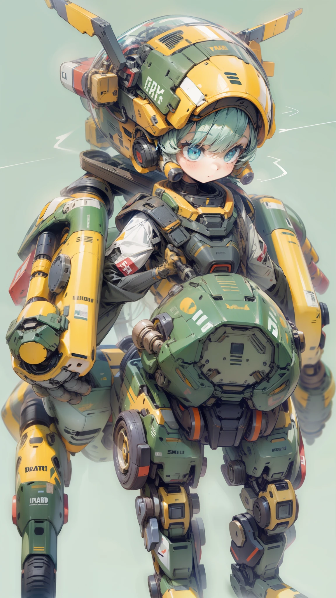 Caterpillar-equipped robot、Simple Background
