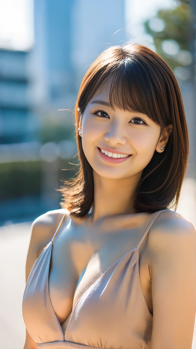 nsfw,masutepiece, Best Quality, Photorealsitic, finely detail, hight resolution,beautiful japanese woman,beautiful detailed eyes, beautiful detailed lips, extremely detailed face, small head, small areola, soft light,blur,cinematic lighting, photorealistic, 8k, high quality, hyper detailed, look at me,smile,(random location),(medium breasts:1.2),(inoueseika),slender,beautifull legs,(cleavage:1.3),(sexy posing:1.2), (bokeh:1.3),