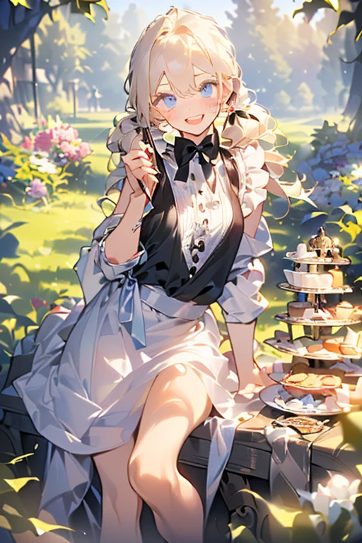 (perky chest:1.2), (pointed chest:1.2),(((Black Tunic:1.3))),(((cakes and bread in the basket),Cute and beautiful girl,Cute round face,Cute smile,with blush cheeks,Red Lip,a girl 22 years old, nsfw:1.2, beautiful body:1.3), shinny skin, BREAK, ((alice in the wonderland:1.3, cute, kawaii, lovely, funny, a girl falling down from sky:1.3, girl flying in sky:1.2, girl floating in air:1.3, rolling upskirt by wind:1.5, (with sparkling eyes and a contagious smile),open mouth, Looking at Viewer, surprised, putting hands on crotch over the skirts:1.35)), BREAK, ((floating things as follows:1.3, PlayingCards, Trump, tea cup, tea pot, tea spoons, pocket watch:1.3, lip sticks, candies:1.2, cookies, jam bottles, classical door_keys)), ((long purply_Blue dress :1.5, wearing long flaired skirt:1.3, the skirt is blowing:1.3, cute White Apron, black stockingedium long platinum-blonde hair:1.2, twin tail hair:1.6, tied hair with a large ribbon), (Blue eyes, bright pupils with highlights, detailed eyes), (lying down on your back:0.7, spreading legs with rising up straight:0.7), sexy posture, fantastic colorful art, (fantasy art:1.2, wondered images), ((correct anatomy:1.5, perfect anatomy:1.3, correct hand, small foot:1.2)),
