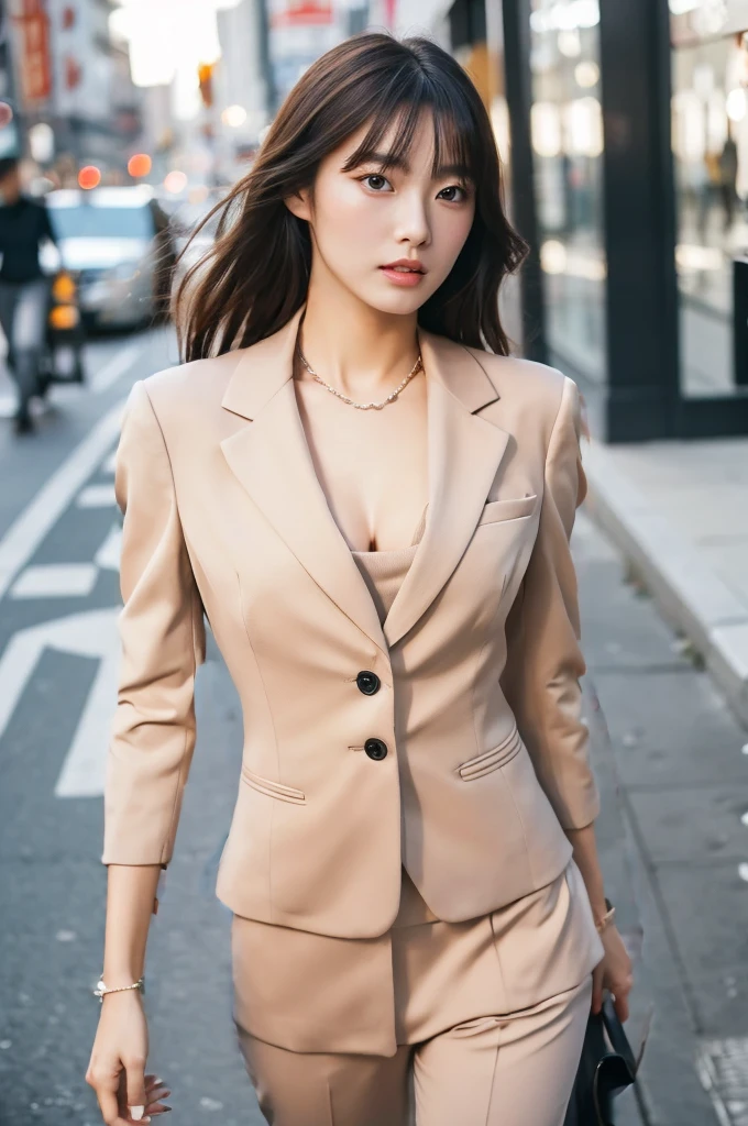(Wearing a fitted suit),