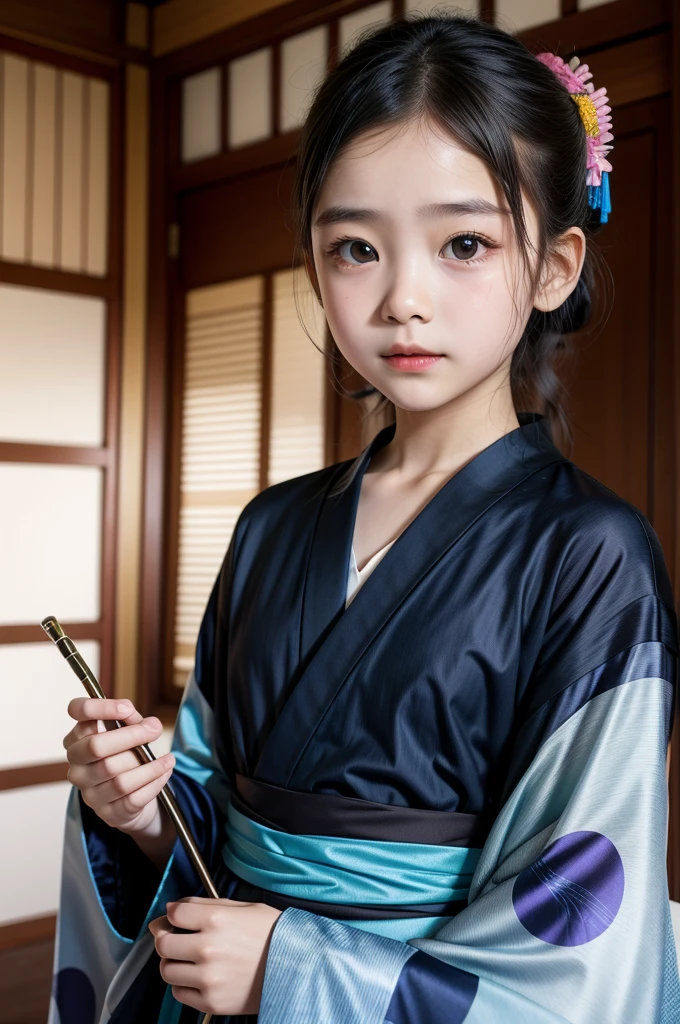 kusuriyamaomao, maomao, long hair, bangs, blue eyes, hair ornament, green hair, blunt bangs, freckles, hair bun, single hair bun,
BREAK japanese clothes, robe, green robe, long sleeves, wide sleeves, skirt, red skirt,
BREAK indoors,
BREAK looking at viewer, (cowboy shot:1.5),
BREAK (masterpiece:1.2), best quality, high resolution, unity 8k wallpaper, (illustration:0.8), (beautiful detailed eyes:1.6), extremely detailed face, perfect lighting, extremely detailed CG, (perfect hands, perfect anatomy),