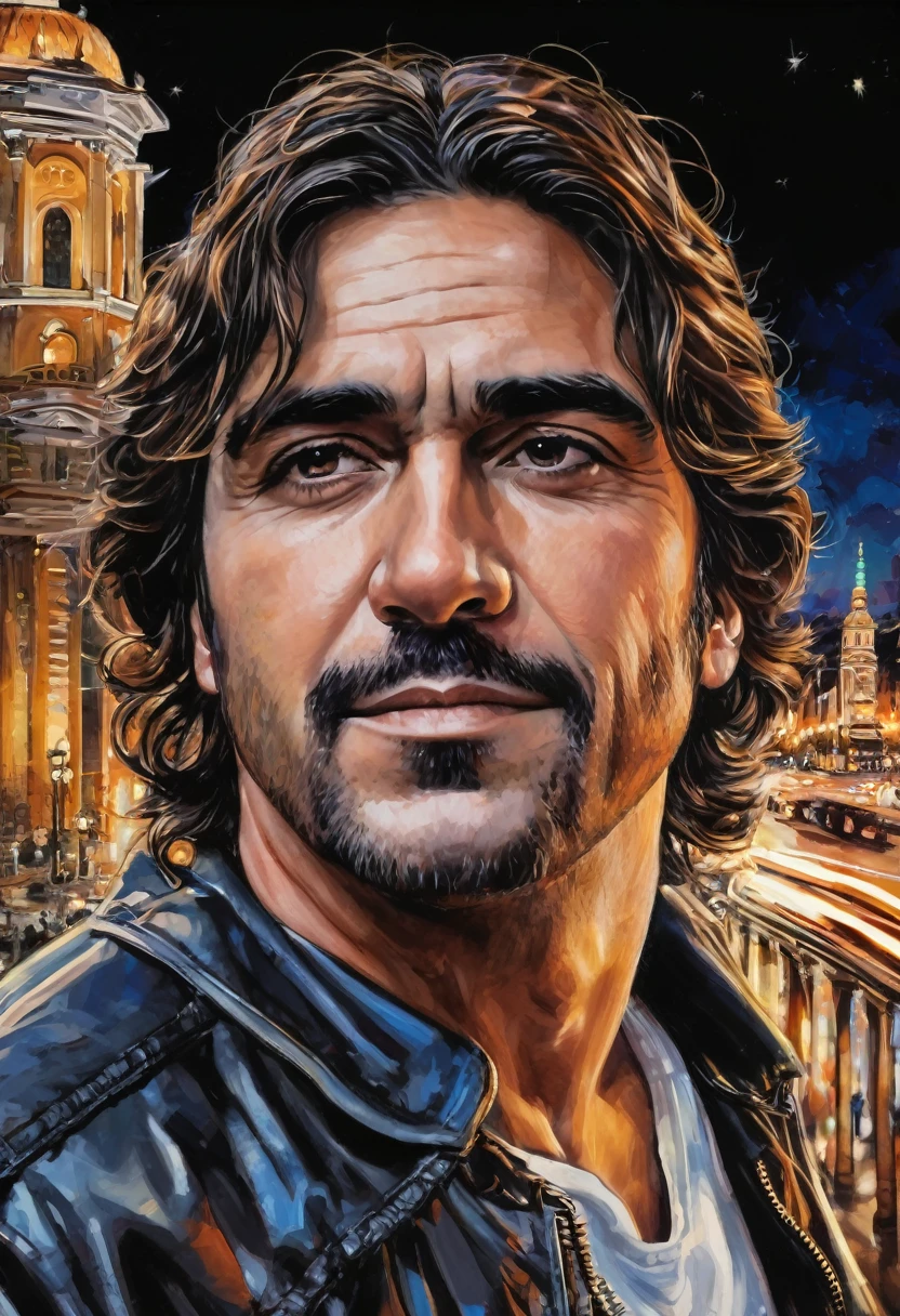 ((Best Quality)), ((artwork)), (detailed), perfect face, Constantino, city, above all, Lights