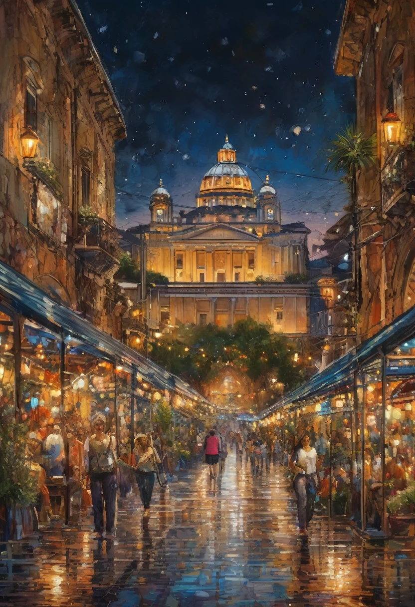 ((Best Quality)), ((artwork)), (detailed), perfect face, Constantino, city, above all, Lights