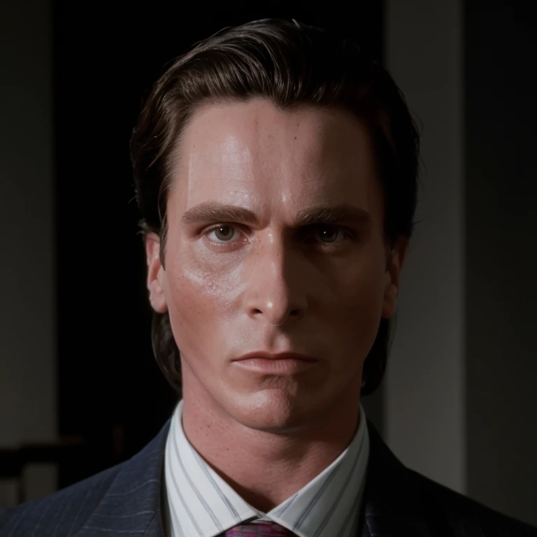 (masterpiece, best quality), a man patrick bateman portrait full body, 1 man, epic (photo, pores, colors, hyperdetailed, hyperrealistic)