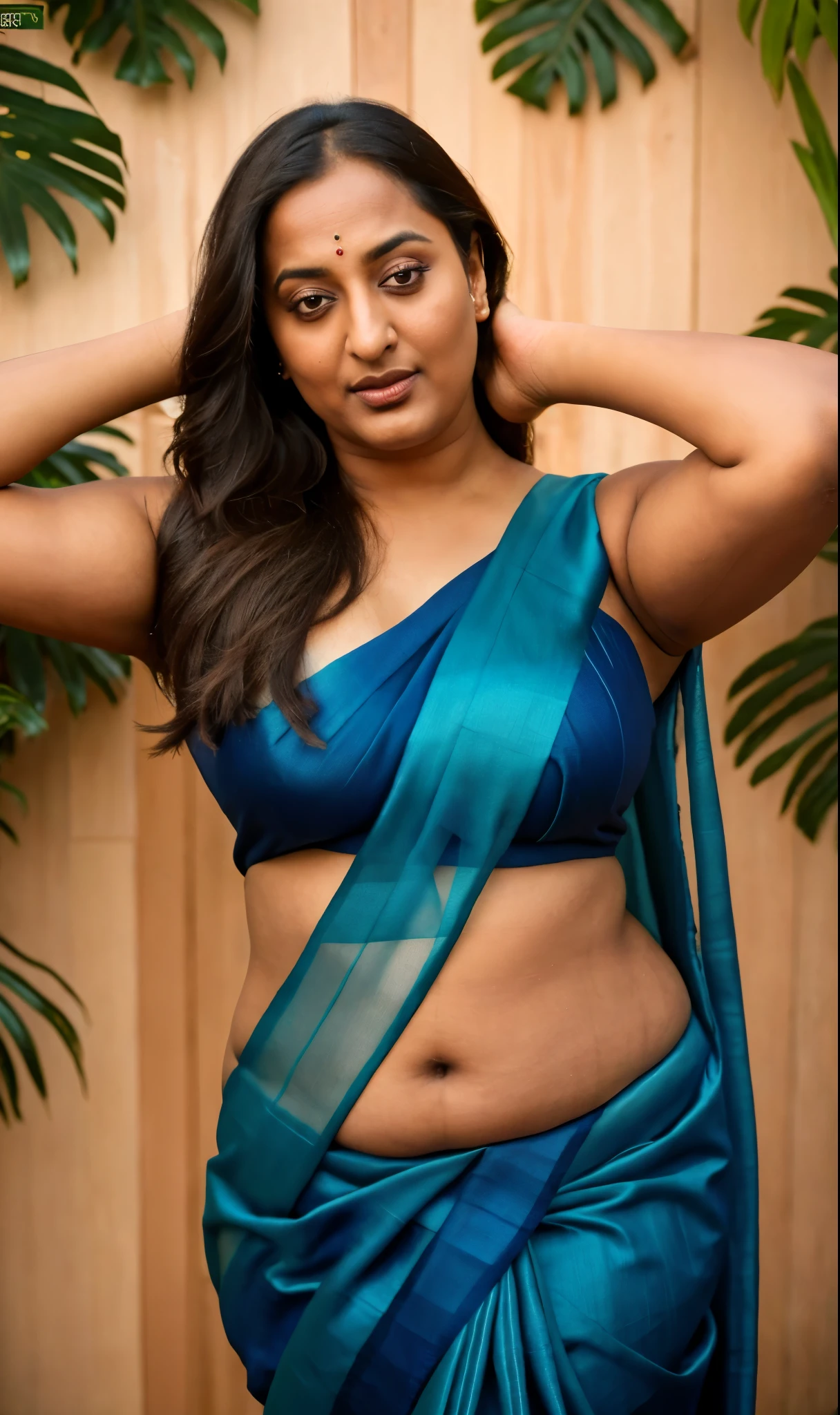 Foto RAW, photorealistic, photography, full body shot, 60 years old Woman, mascara, eye kajal, juicy figure, master shot, perfect eyes, goddess like beauty, pierced eyes, perfect thick chubby mallu Desi aunty bhabhi, Wearing a Stanapatta, a chest-band.Saree model, model Photography, Indian saree shoot, Indian traditional wear advertising photography, traditional wear brand shoot, face of Indian actress Sonakshi Sinha, masterpiece, realistic, realism, incredible details, pleasure, photorealism, detailed skin, skin pores, high contrast, photorealistic Artstation 8k HD digital art trend of high definition and detailed realistic skin texture, ultra detail, realistic skin texture, armature, best quality, ultra high definition, (photorealistic:1.4),, high resolution, detail, raw photo, sweat, Re sharp, by Lee Jefferies Nikon D850 Film Stock Photo 4 Kodak Portra 400 Camera F1.6 Lens Rich Color Ultra Real Realistic Realistic Textures Dramatic Lighting Unreal Engine Trending at Art Station Cinestill 800,(pele altamente detalhada: 1.2), 8k UHD, DSLR, soft-lighting, alta qualidade, grain of film, Fujifilm XT3,she didn't like to wear blouse or bra, she is happy to wear only saree, she hates blouse or bra, highly detailed hairy armpits, hyper realistic skin, skin pores, sweat, veins, stubble armpits, erotic temptation, appealing figure, appealing body language, fleshy arms, horny desi indian mommy, she wants to dominate young boys by showing her tempting figure, irresistibly hot, armpits hair clearly visible, freckles 0.2, stretchmarks 0.2, outstanding picture quality, sharp focus, 4k edits, dramatic lighting