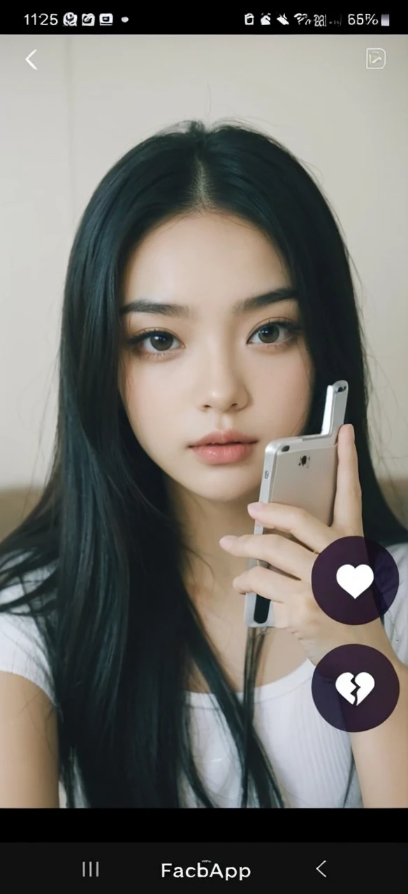 8k,best qualityer, work of art, ultra high resolution, (photorrealistic:1.4), CRU photo, (Authentic leather texture:1.3), (film grain:1.3), (Selfie angle),1 girl, straight loose hair, black hair color, sitting down, chair, bored, hand supporting chin, beautiful detailed eyes and face,work of art, best qualityer,close up,upperbody,