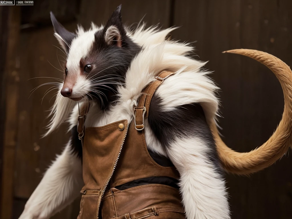 Beastman rmine slim Carnivora Mustelidae cool male Overall view Handsome