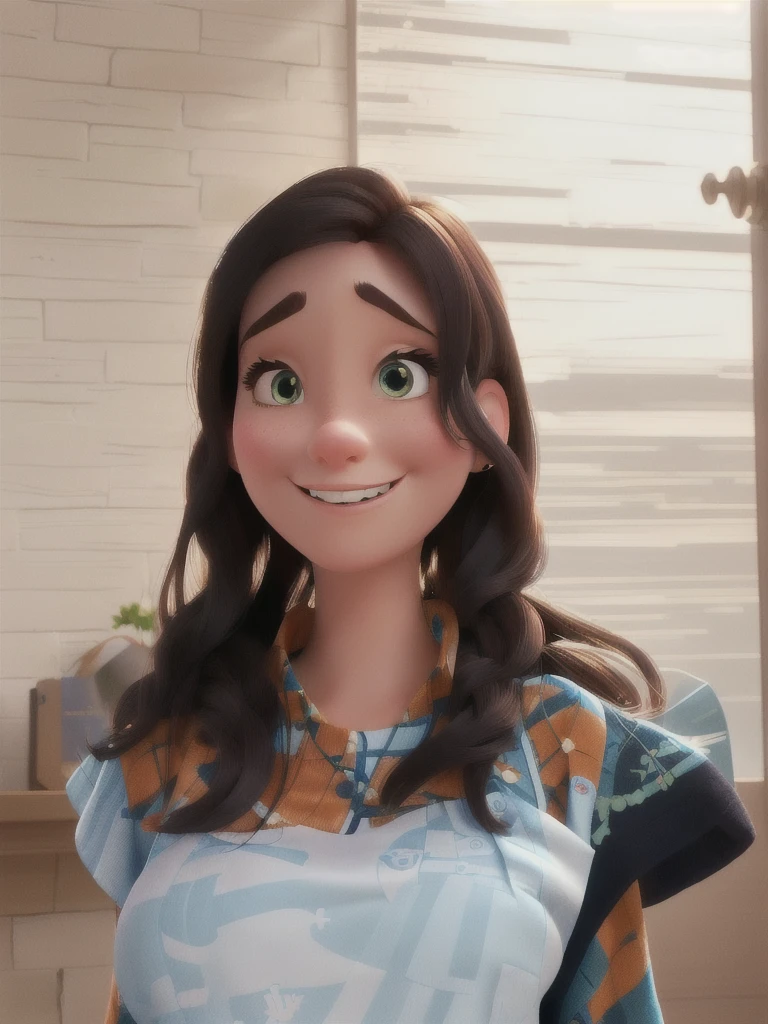 a disney pixar style woman, high qualiy, best qualityer