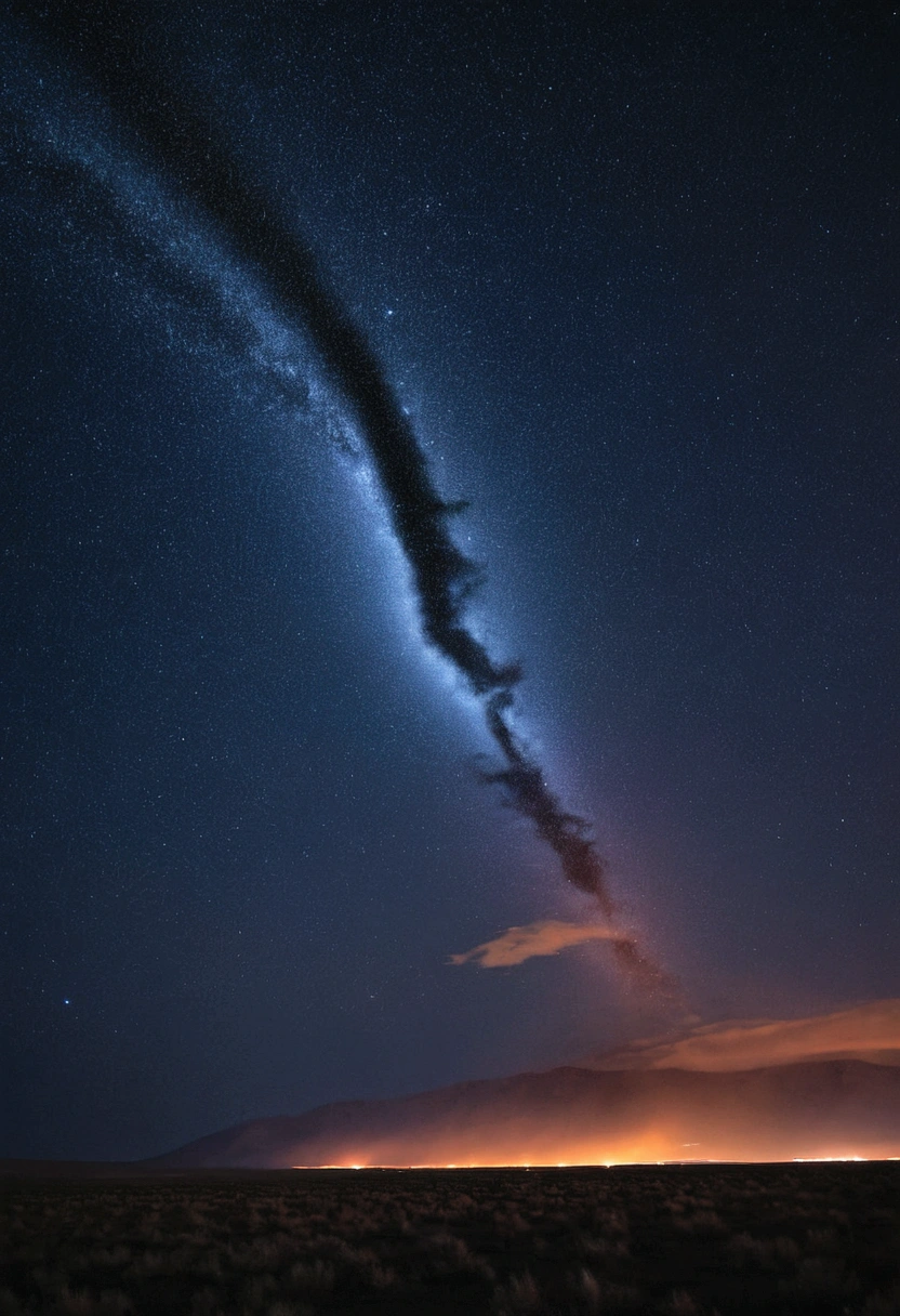 Dark color flying wing flies through the night sky of the steppe and from the sky detects a group of guanacos using its infrared night viewer. epic image