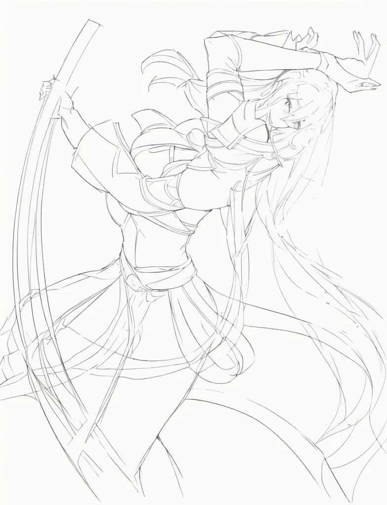 a drawing of a woman in a dress with a sword, clean lineart, thick lineart, simple lineart, clean anime outlines, perfect lineart, bold lineart, outline sketch, intense line art, line sketch, lineart, thick black lineart, thick line art, lineart behance hd, line sketch!!, sharp lineart