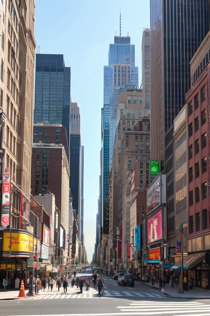 Streets near Broadway in New York