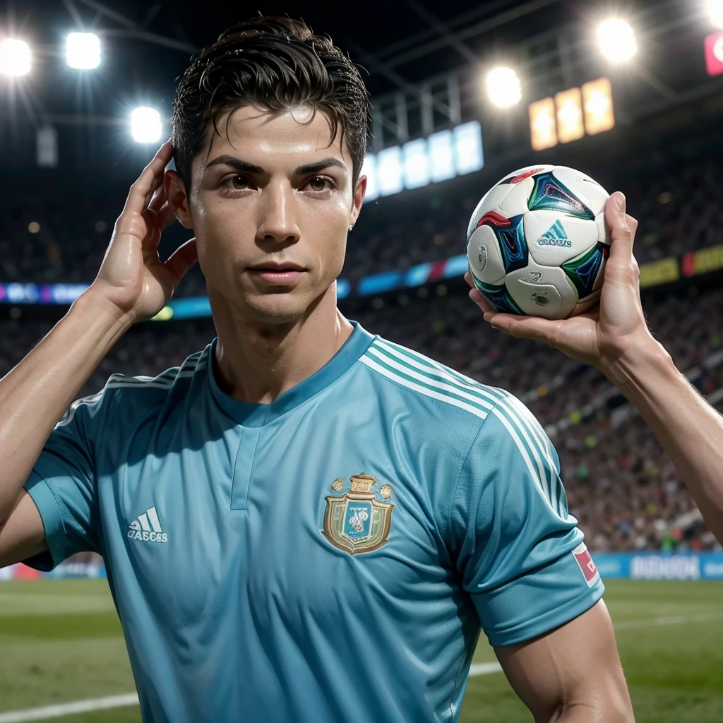 As a video of Cristiano Ronaldo playing a World Cup vs Argentina