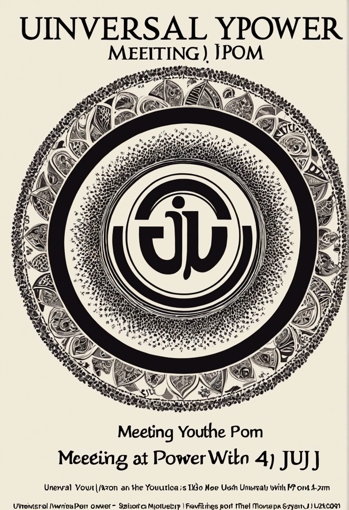 invitation, Universal youth power, meeting at 4pm, Saturdays, young people with the FJU shirt