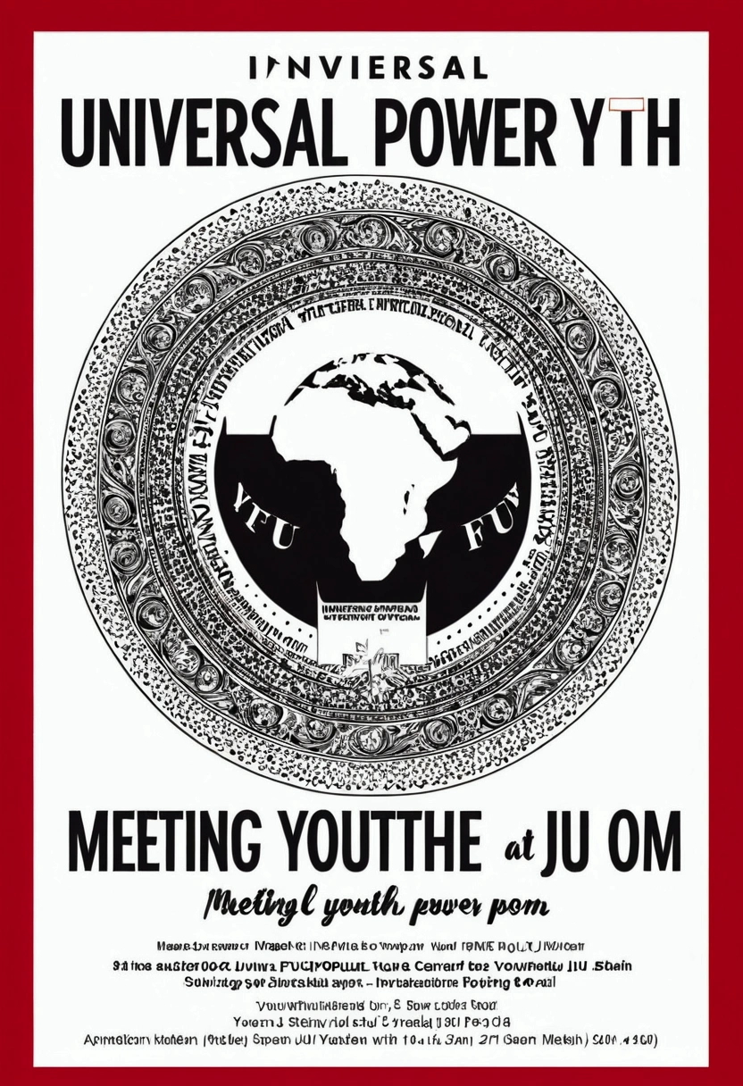 invitation, Universal youth power, meeting at 4pm, Saturdays, young people with the FJU shirt