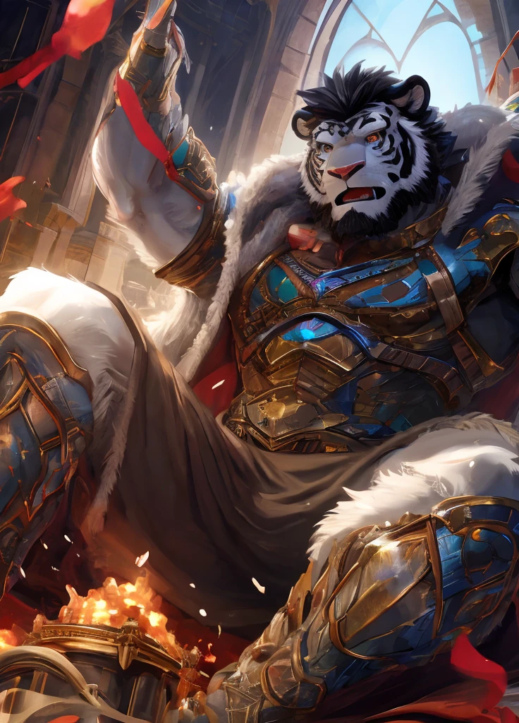 by lindong, lucusold, lanxus, a man with huge muscle,muscle god, furry tiger wearing ((daily clothes ))with, ((muscular, eightpack)), marvelous smile ,look at audience, thick, lowres,sexy,nsfw,giant and muscular,v-shape body,tall and big,golden ratio figure,long and thick leg, danbooru and artstation,furaffinity,X.com, heavy detailed, insanely inflated hips,strong upper body,strong lower body,proportionally arms, commission for high res, detailed but rough, semirealistic:1.3,detail face and eyes,detailed hands,realistic hands,realistic face,realistic and detailed eyes,((live and clear eyes)),by echin,by hun,by taver009