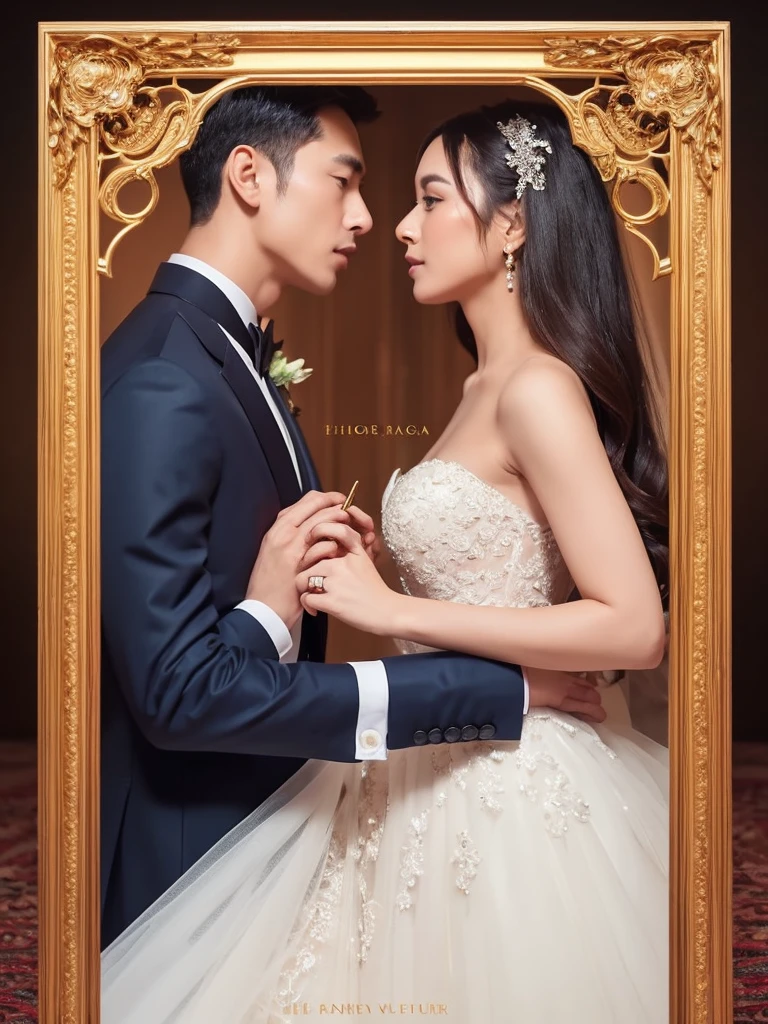 Here’s a more detailed visual suggestion for the cover of "The Marriage Bargain":

1. **Background**:
   - Use a rich, textured background, like a deep navy or burgundy, which can convey a sense of sophistication.

2. **Central Imagery**:
   - **Marriage Contract**: A partially unrolled scroll or document with a visible signature line, possibly with a gold or silver pen beside it.
   - **Wedding Rings**: Place two intertwined rings on the contract, symbolizing the union and agreement.

3. **Accent Details**:
   - **Bridal Bouquet**: A subtle overlay of a bouquet or flower petals around the edges can add a romantic touch.
   - **Silhouette of a Couple**: A faint, elegant silhouette of a couple holding hands or facing each other, positioned near the bottom or side of the cover.

4. **Title and Author’s Name**:
   - **Title**: Use a bold, elegant serif font for "The Marriage Bargain," perhaps in a gold or white color to stand out against the dark background. Consider a slight shadow or embossing effect for added depth.
   - **Author’s Name**: Place it below the title in a smaller, complementary font. This could be in a clean, modern sans-serif to contrast with the title’s style.

5. **Overall Design**:
   - Keep the design balanced and uncluttered to ensure the title is the focal point. The imagery should enhance the theme without overwhelming the text.

This design approach will help convey both the romantic and contractual aspects of "The Marriage Bargain."