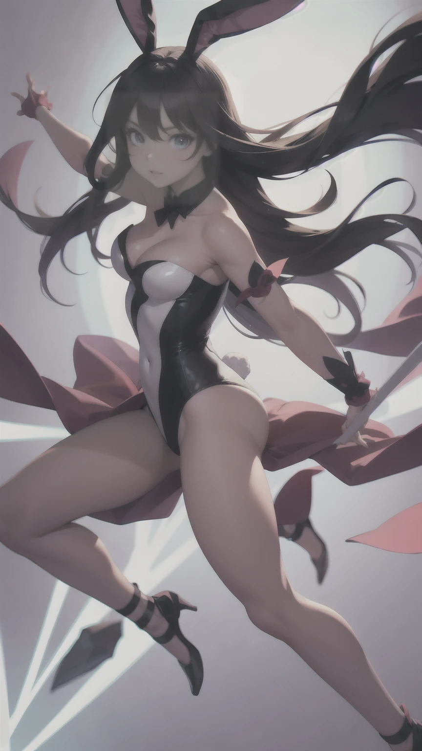 whole body,Dynamic Angle,(Dynamic pose:1.2),Bunny girl