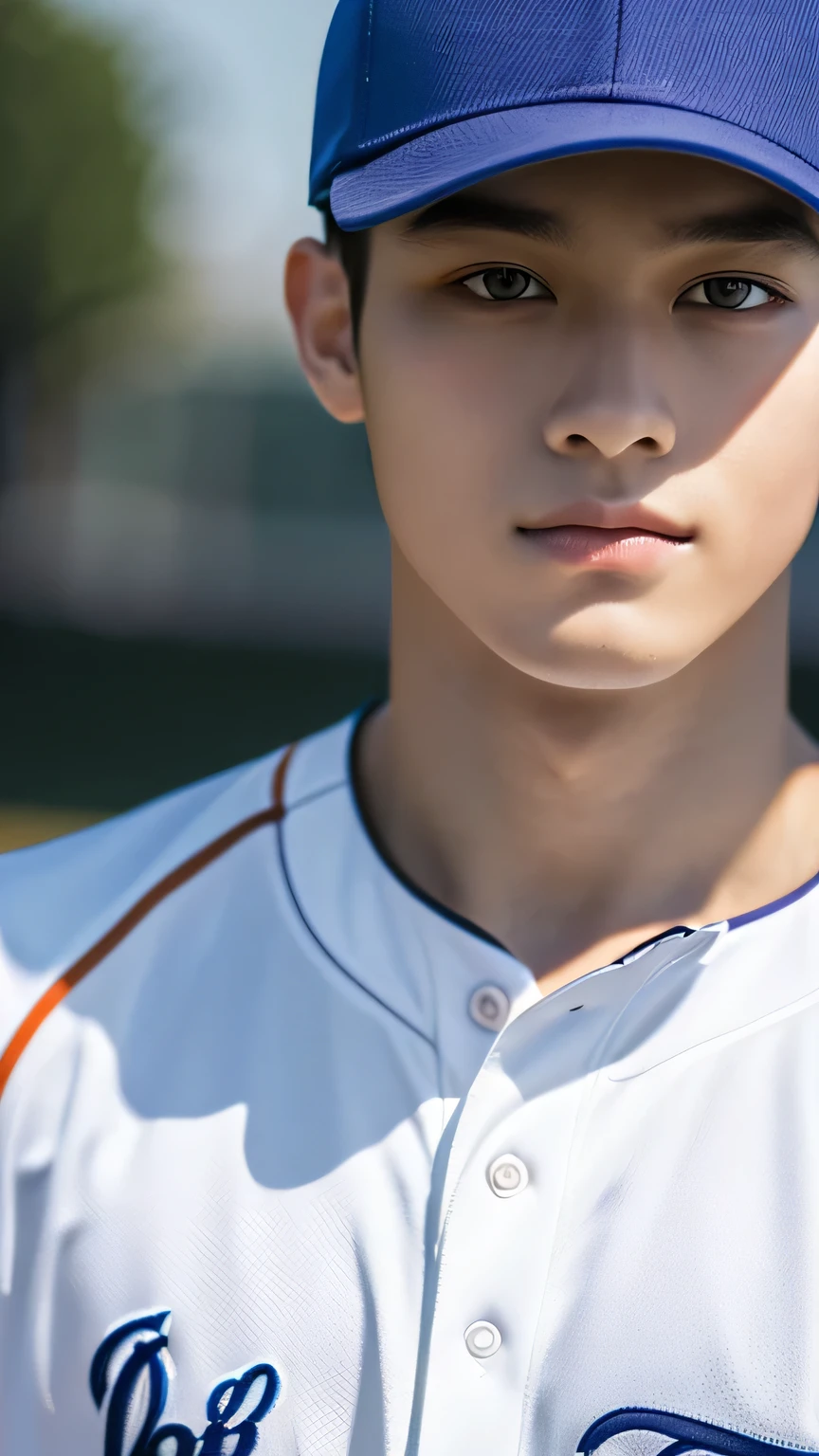 Highest quality, masterpiece, Ultra-high resolution, (Realistic: 1.4), Original photo, wallpaper, Head Photo, skin, Simple Background, Iris, detailed, Selfie, 1 boy, 18-year-old, good looking, Wind,Baseball Cap