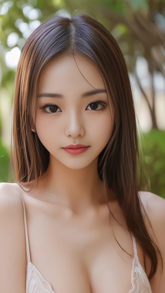 ((((masterpiece、Highest quality、High resolution、Tabletop、wallpaper、Realistic、Bright lighting、Professional Lighting、Face Light、Smooth lighting、Japanese women、Beautiful woman、action、gravure、sexly、so beautiful、Beautiful Skin、Beautiful and exquisite、Detailed face、slim、Looking into the camera))))、((Big Breasts:1.4))、((((japanese,20-years-old,One woman,outdoors,Looking into the camera,明るい色のドレス:1.5)))),smile,close mouth,Five perfect, beautiful fingers on each side、細い指