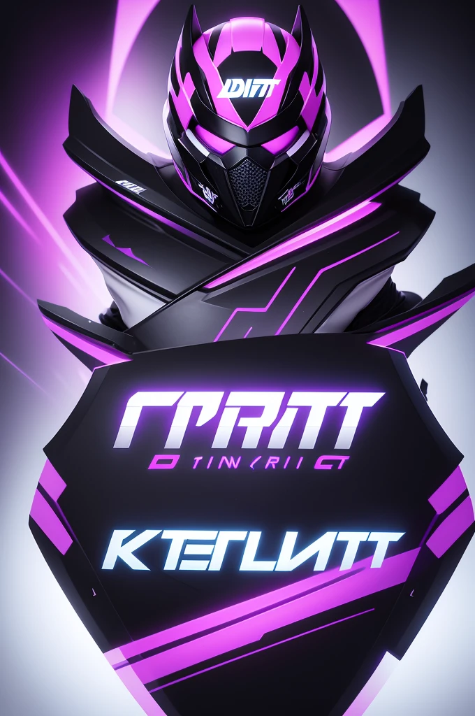 I want a logo for a gamer team with the name drift king with the colors black and purple highlighted in the name