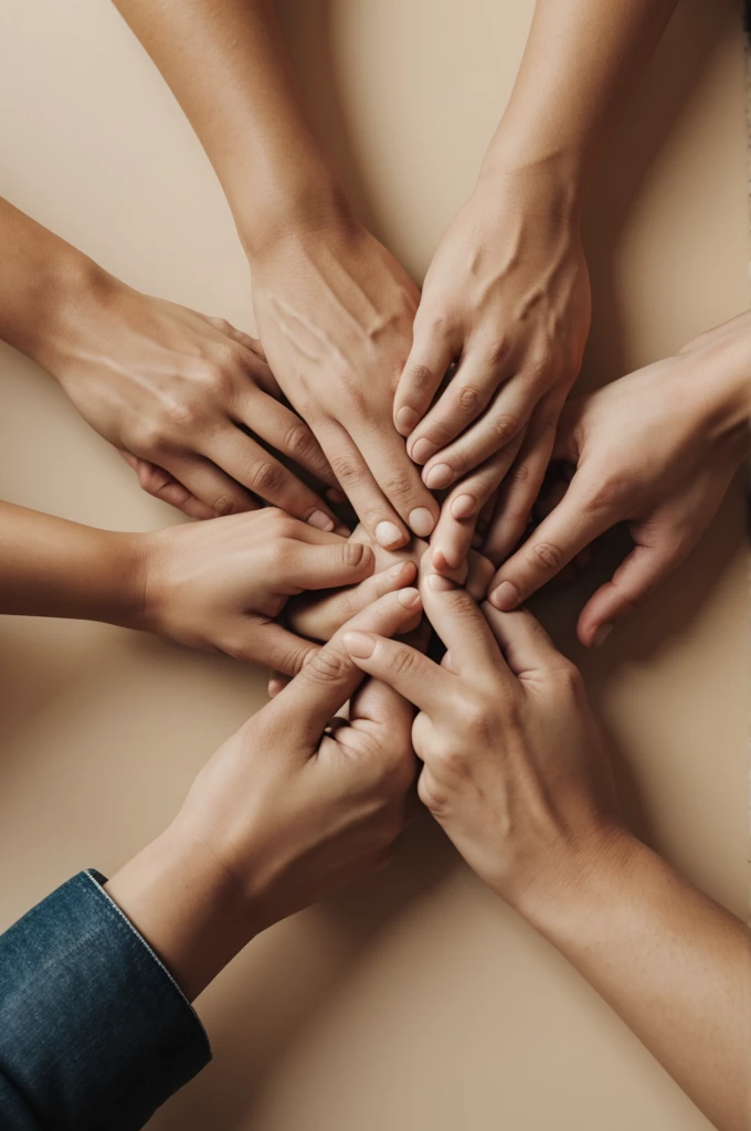 two hands intertwined