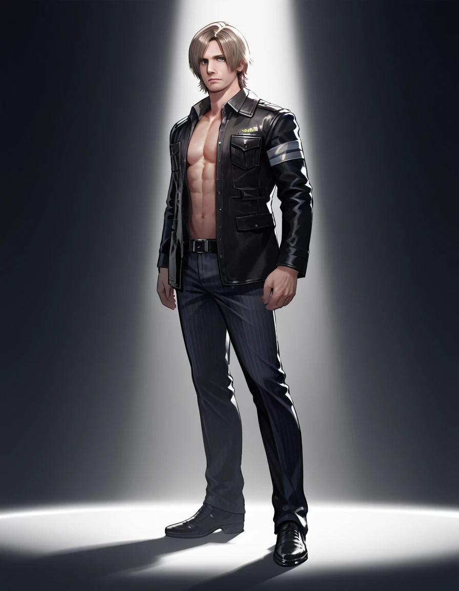 resident evil man Leon Kennedy with shirt and no shirt, human male character art, shirtless :: high detail, detailed full body portrait, handsome anime man, muscular character, full body portrait, male character design, full body portrait of a short!, male character, full body portrait of the character, inspired by Adam Dario Keel, full body portrait of the character, full body of the character, hyperrealistic,intricate details,dramatic lighting,epic fantasy,digital art,concept art,cinematic,highly detailed face,beautiful eyes,elegant,graceful,powerful